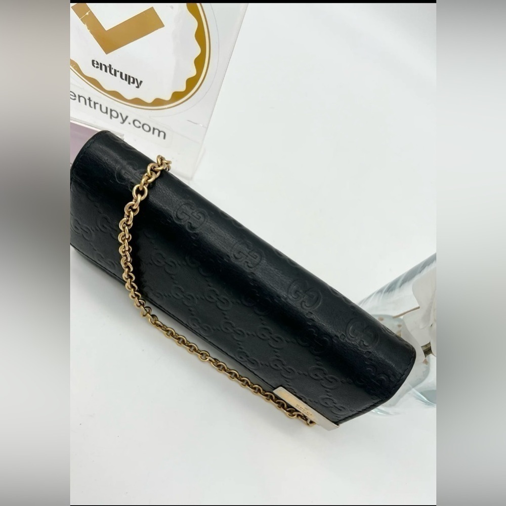GUCCI. Wallet on chain black monogram - Picture 4 of 12